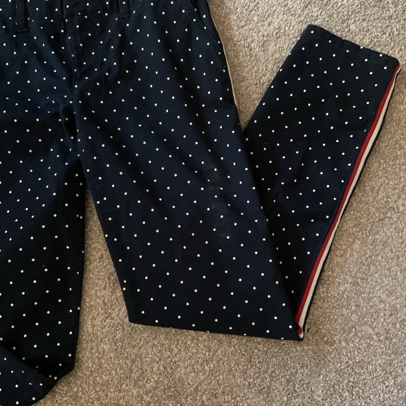Tommy Hilfiger Navy Polka Dot Straight Leg Pants - Picture 6 of 8